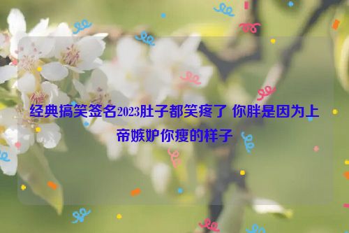 经典搞笑签名2023肚子都笑疼了 你胖是因为上帝嫉妒你瘦的样子