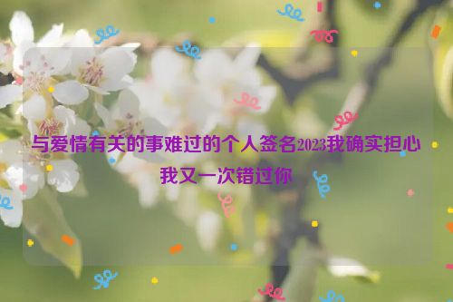 与爱情有关的事难过的个人签名2023我确实担心我又一次错过你