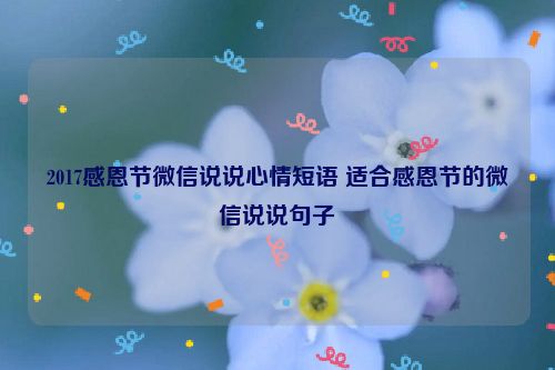 2017感恩节微信说说心情短语 适合感恩节的微信说说句子