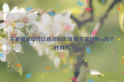 不是情话却可以感动到流泪 非主流好听qq的个性网名