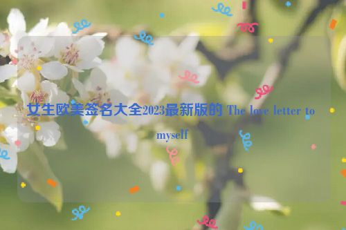 女生欧美签名大全2023最新版的 The love letter to myself