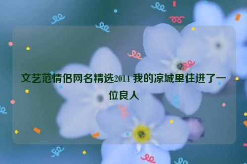 文艺范情侣网名精选2014 我的凉城里住进了一位良人