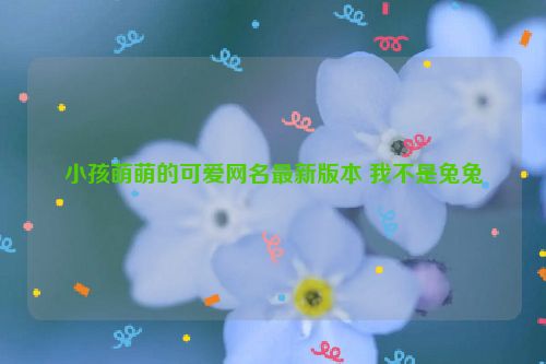 小孩萌萌的可爱网名最新版本 我不是兔兔