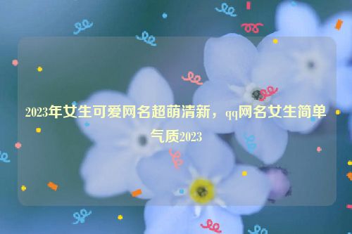 2023年女生可爱网名超萌清新，qq网名女生简单气质2023