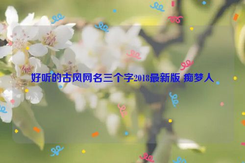 好听的古风网名三个字2018最新版 痴梦人