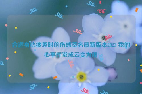 合适身心疲惫时的伤感签名最新版本2023 我的心事挥发成云变为雨