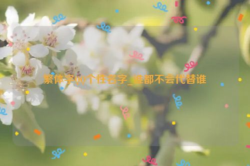 繁体字QQ个性名字_谁都不会代替谁