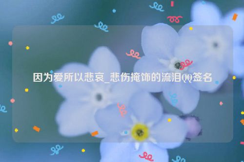 因为爱所以悲哀_悲伤掩饰的流泪QQ签名