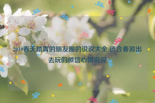 2019春天踏青的朋友圈的说说大全 适合春游出去玩的微信心情说说