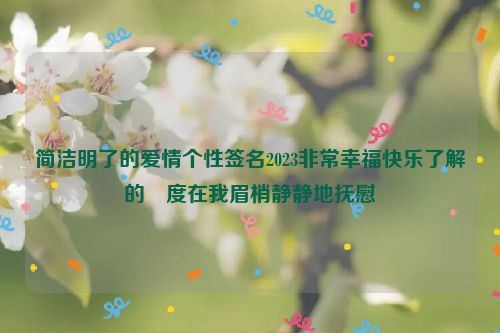 简洁明了的爱情个性签名2023非常幸福快乐了解的溫度在我眉梢静静地抚慰