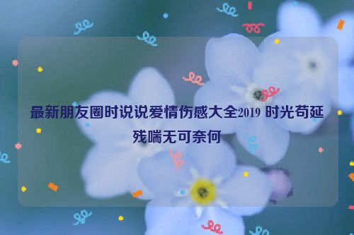 最新朋友圈时说说爱情伤感大全2019 时光苟延残喘无可奈何