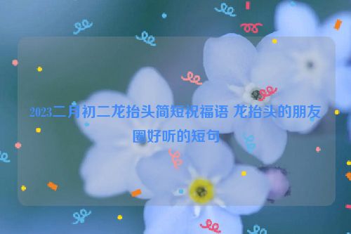 2023二月初二龙抬头简短祝福语 龙抬头的朋友圈好听的短句