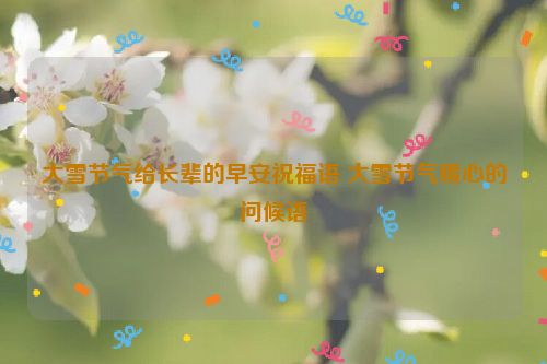 大雪节气给长辈的早安祝福语 大雪节气暖心的问候语