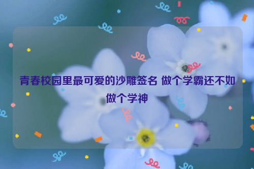 青春校园里最可爱的沙雕签名 做个学霸还不如做个学神